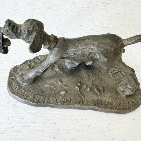 Pewter Dog Figurine by Philip Kraczkowski Hallmark Cards 1975 Little Gallery - Picture 3 of 13